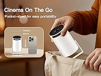 Vista 9 de [Aplicaciones integradas y actualizadas en 2025] Mini proyector con Wi-Fi 6 y Bluetooth 5.4, soporte 1080P 4K Full HD, Auto Keystone 360° Proyector