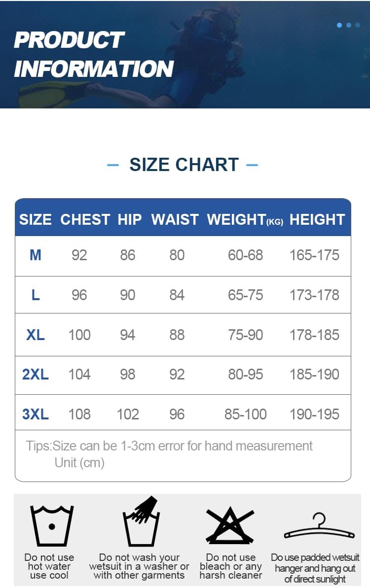 Sbart Mens 3mm Shorty Wetsuit, Full Body Diving Suit Front Zip Wetsuit for Diving Snorkeling Surfing Swimming