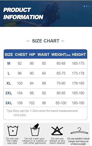 Miniatura 7 de SafeMax Traje de neopreno corto para hombre de 0.079 pulgadas, traje de buceo de cuerpo completo, con cremallera frontal, para buceo, esnórquel,