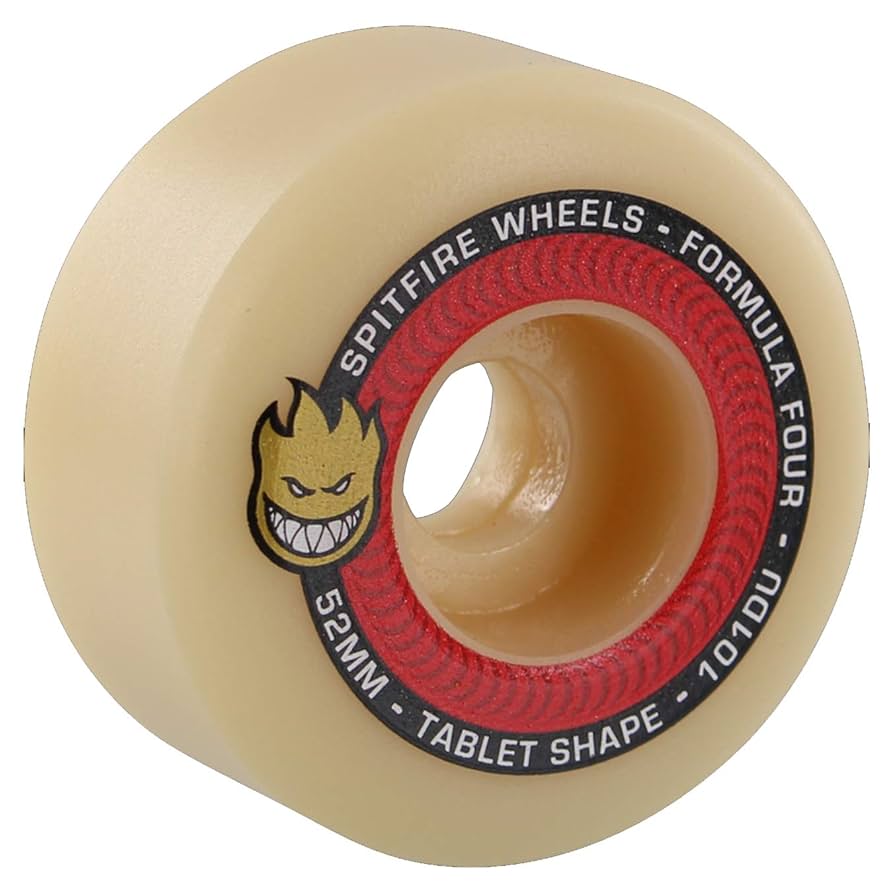 Spitfire F4 101 Tablets Wheels NAT/RED 52mm : Spitfire