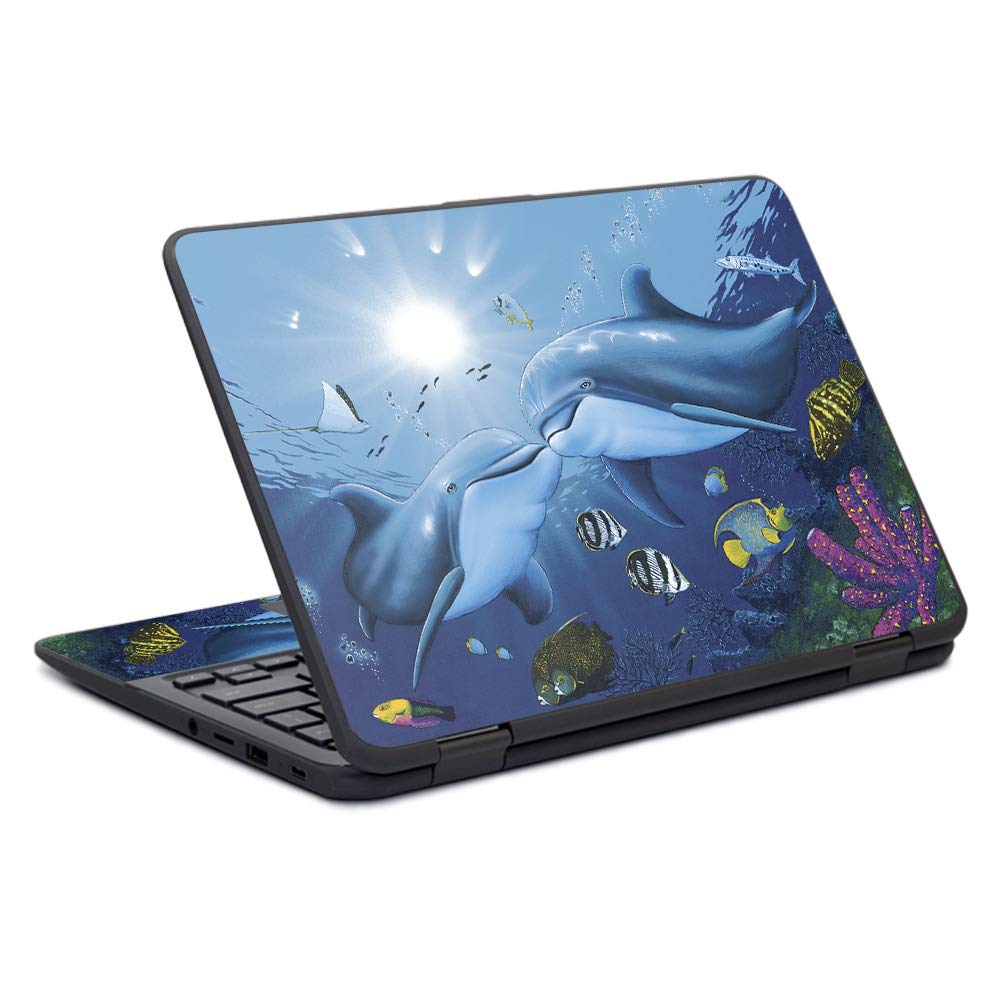 MightySkins Vinyl Decal Skin For HP Chromebook X360 11 G11 (2017) - Fastball Design, Protective Wrap