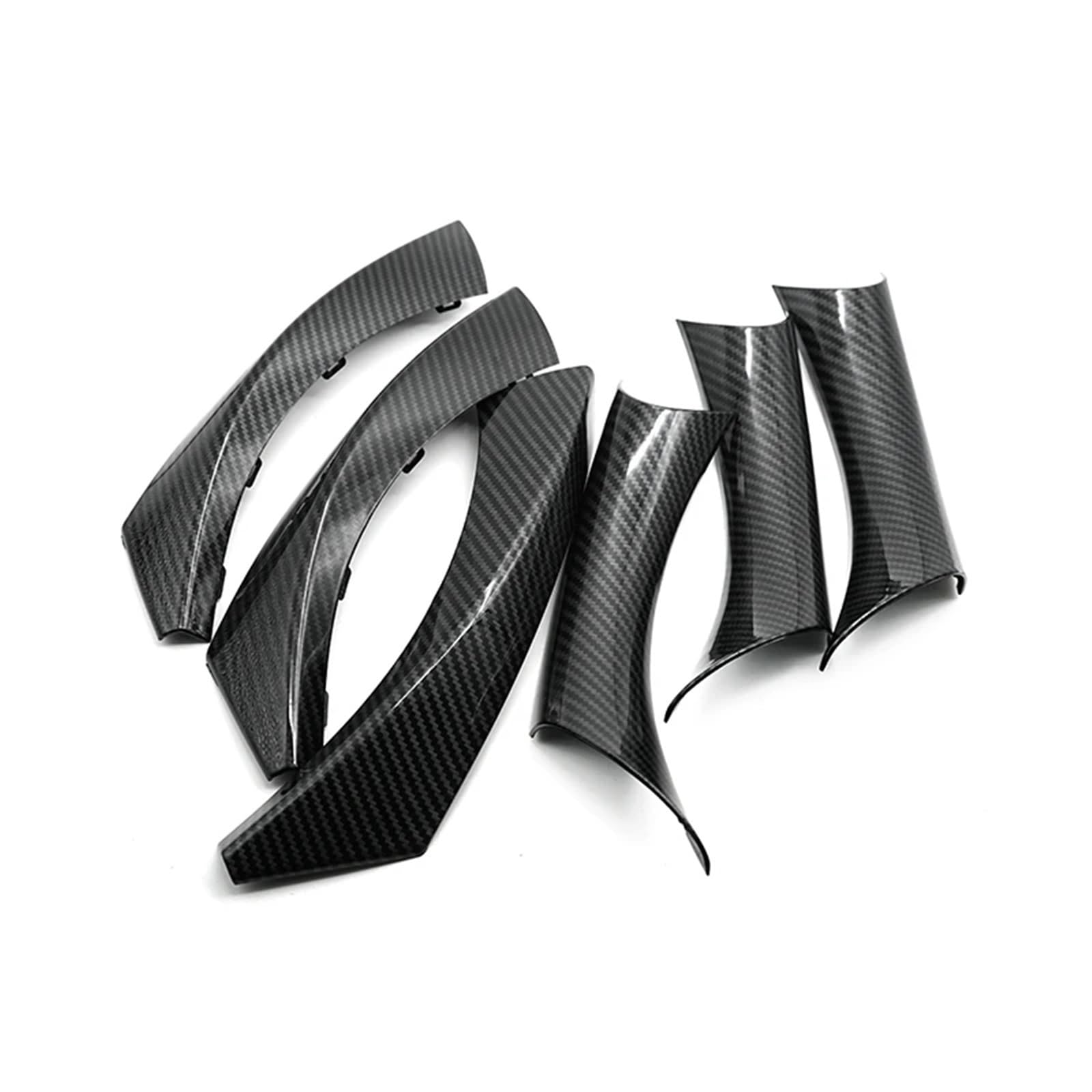 Manilla Interior de Puerta para BMW Serie 3 E90 E91 316 318 320 325 328i 2004-2012 (6 Unidades) Cubierta de Tirador de Puerta Interior de Carbono