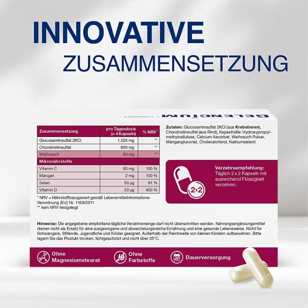 Gelencium Glucosamin Chondroitin Hochdos.vit C Kps 120 stk