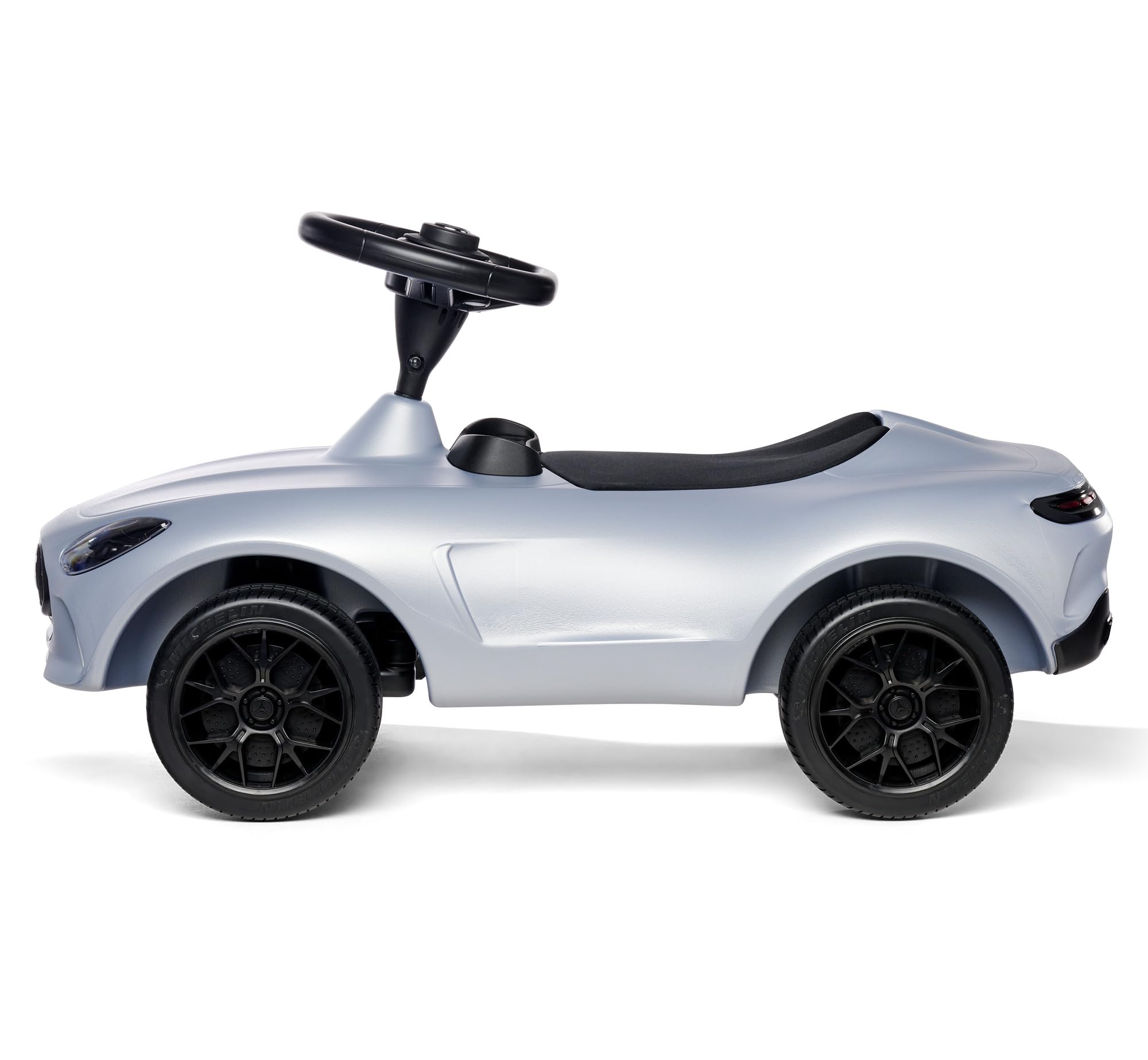 Big Mercedes AMG GT - Diseñado Junto con Mercedes AMG con neumáticos Anchos y Volante Antideslizante, para niños a Partir de 18 Meses, Color Negro