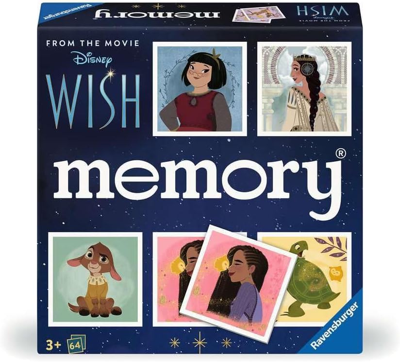 Ravensburger memory Disney Wish - 22595 - Der Gedächtnisspiel-Klassiker für die ganze Familie ab 3 Jahren bei dem kein Wunsch unerfüllt bleibt, White