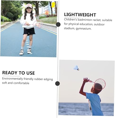 Miniatura 3 de STOBOK 1 Set Children's Badminton Racket Widgets for Kids Toys Kids Tools Badminton Racket with Balls Kids Supplies Whistle Necklaces Badminton Toys