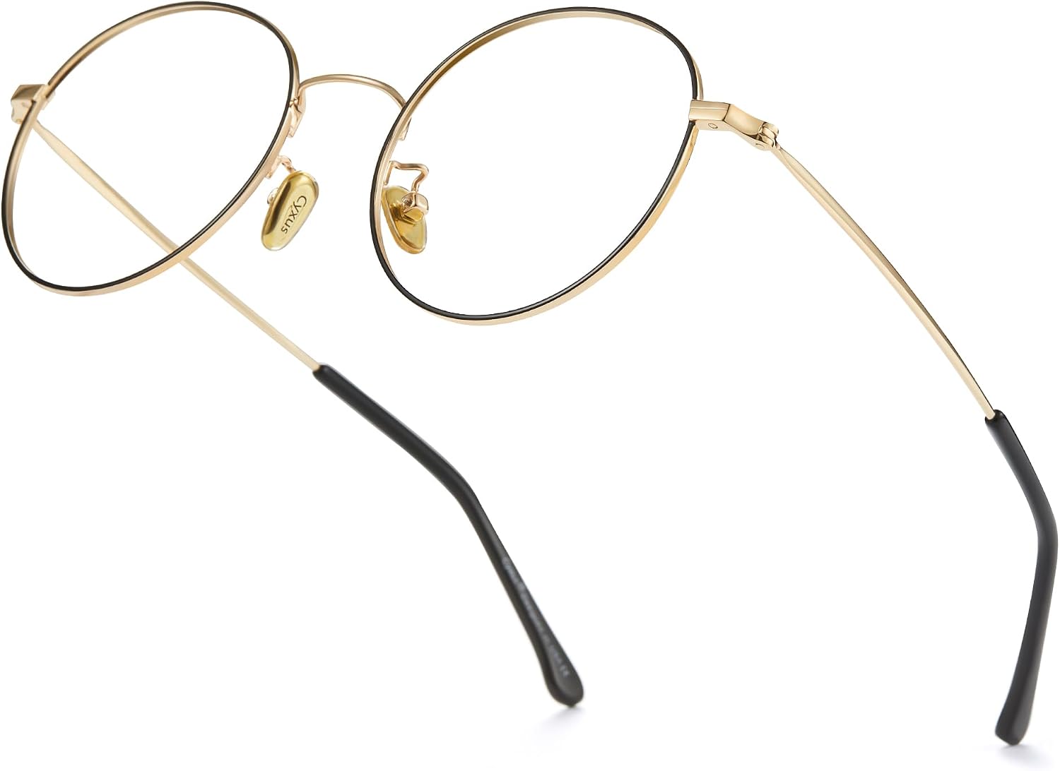 Cyxus Blue Light Blocking Glasses - Lightweight Round Metal Frame Computer Eyewear, Anti Eye Strain Glasses for Men Women