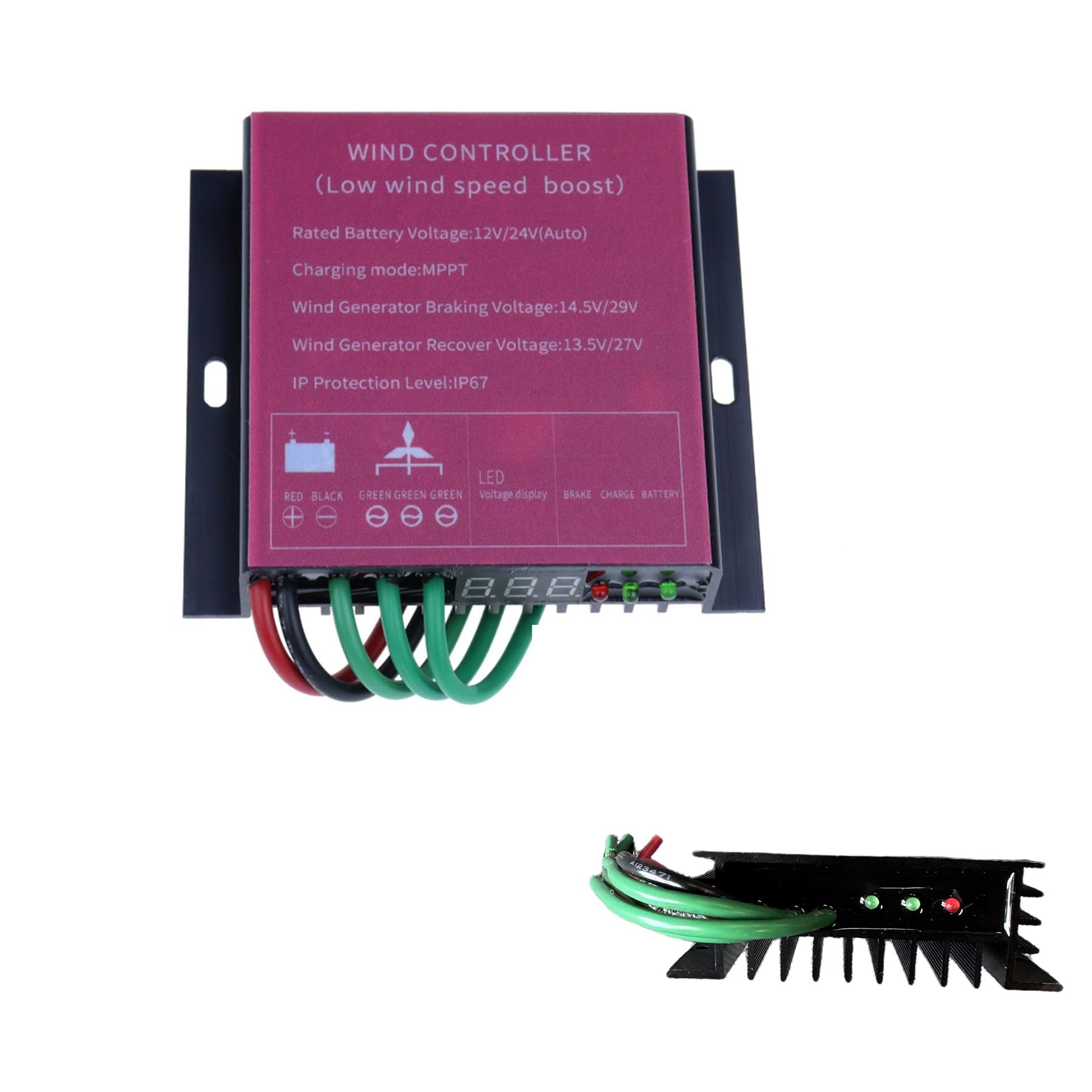 HYZHANHONG 4000W Mini Wind Turbine Generator Controller12v 24V 48V
