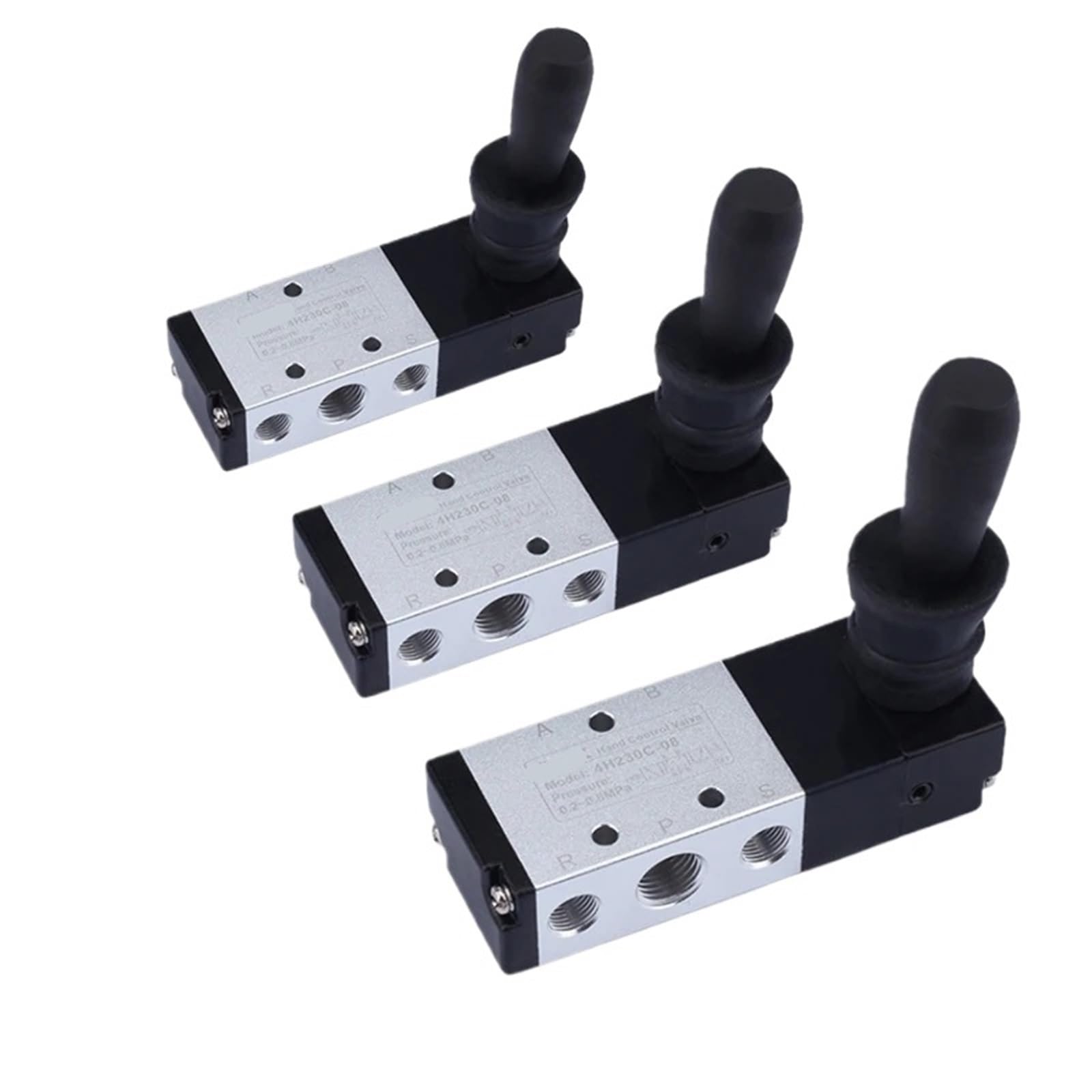 Elettrovalvola pneumatica elettrica, 1 pz 4H230C/E-06/08 4HA230C/E-06/08 1/8" 1/4" 2 posizioni 5 porte manuale 5 vie valvola pneumatica azionata controllo(4h230e-08)