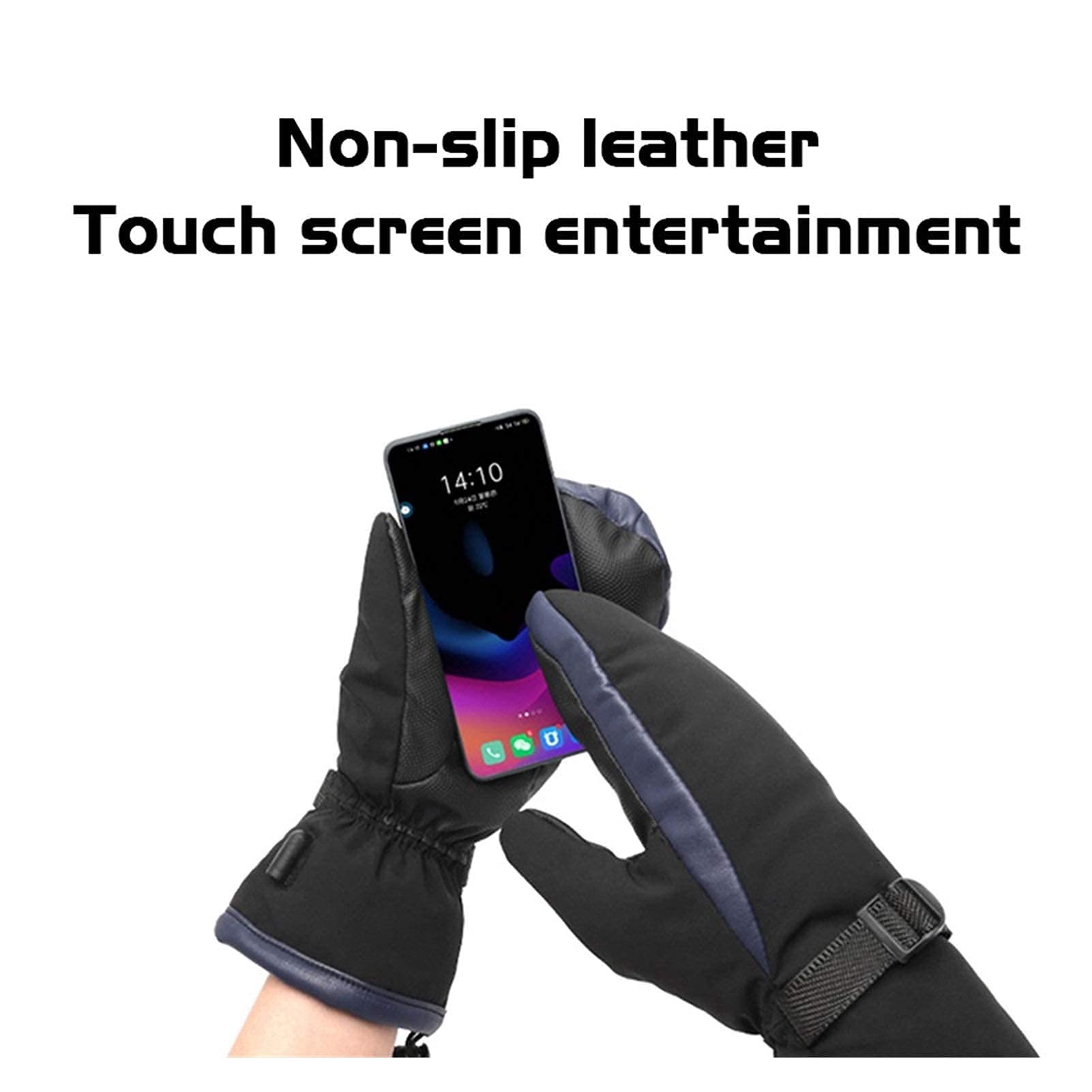 Guantes calefactables, 1 par USB de Invierno Calentador de Manos Ciclismo Motocicleta Bicicleta Guantes de esquí Guantes calefactores eléctricos Equipos de Pantalla táctil recargab