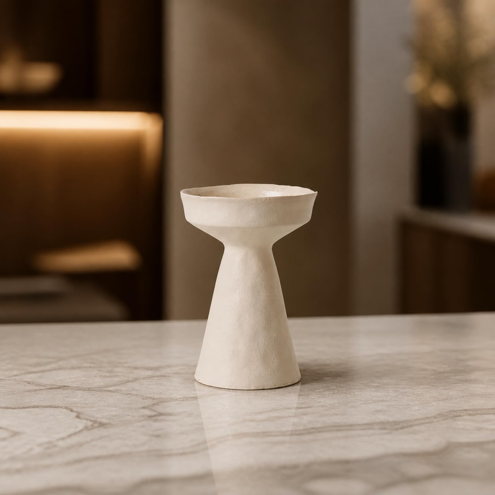 Portavelas Cerámica Estable | perficie Esmaltada, Portavelas con Base Ancha, Soporte Cerámica para Vela, Salón, S