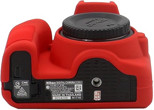 Miniatura 7 de TUYUNG - Funda de silicona para cámara Nikon D3500, color rojo