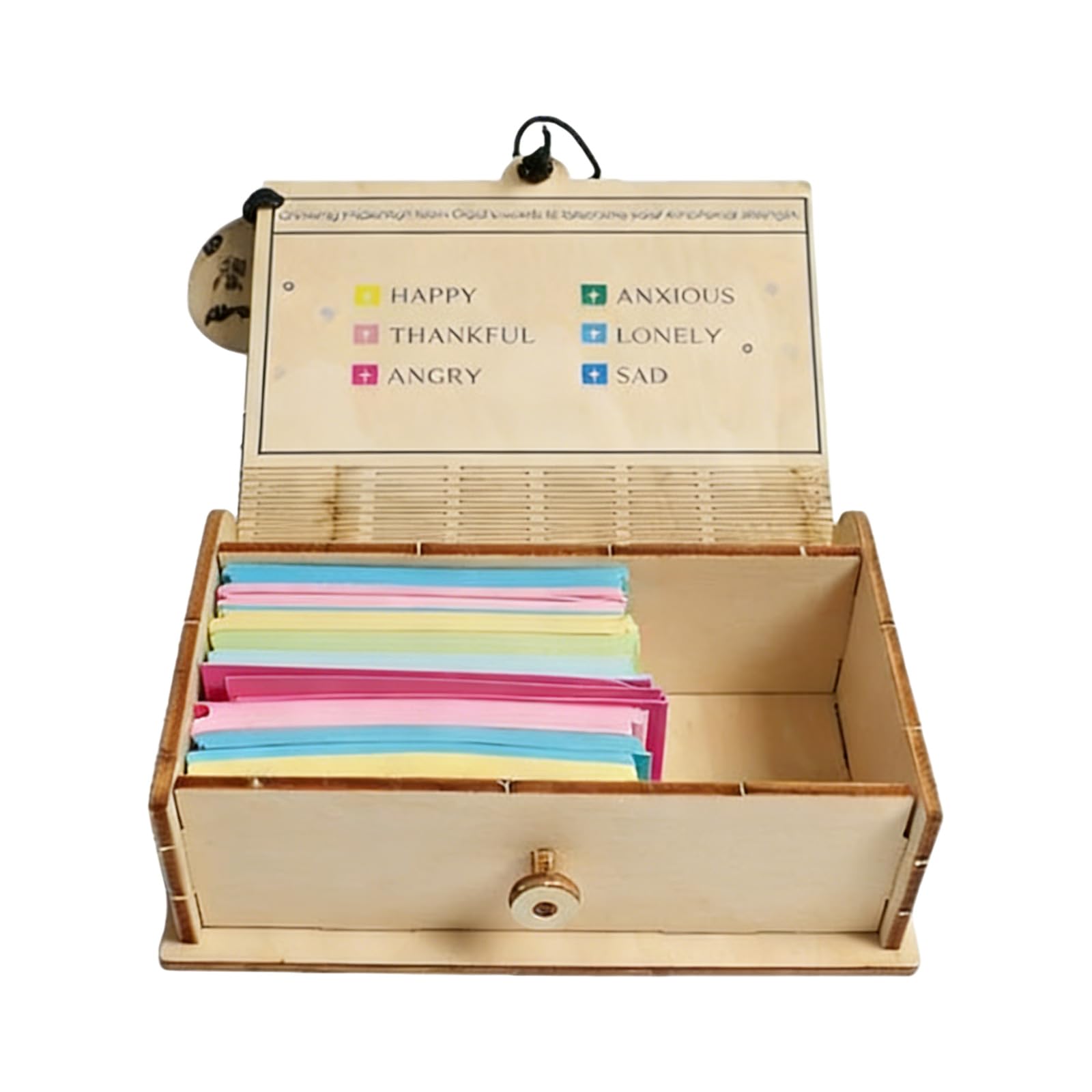 DSLKGWE Multifunctional Storage Box for Stationery Notes and Inspirational Design Wooden Organiser