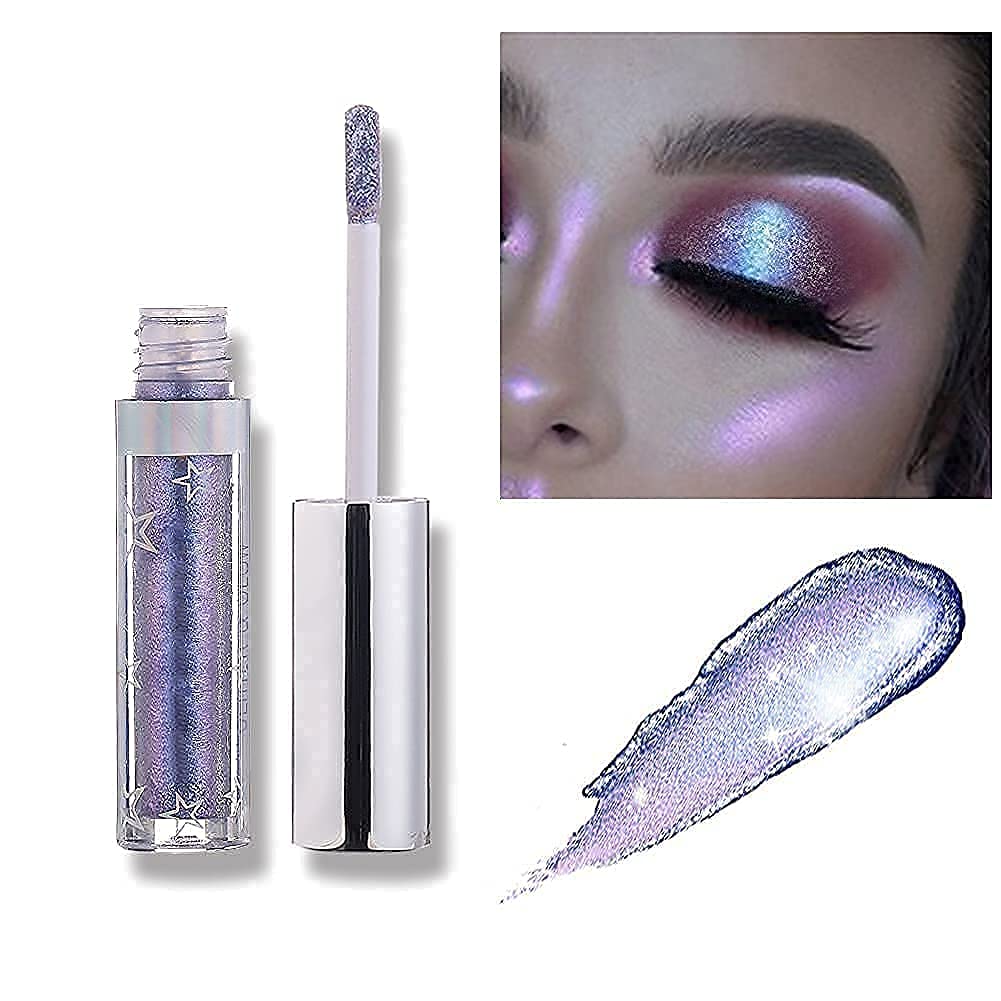 ROPALIA Liquid Glitter Eyeshadow,12 Color Sparkling Eyeshadow -Diamonds Phantom Color Water-based Eyeshadow Lasting Waterproof Sparkling Glitter Liquid EyeShadow Metallic Pigment