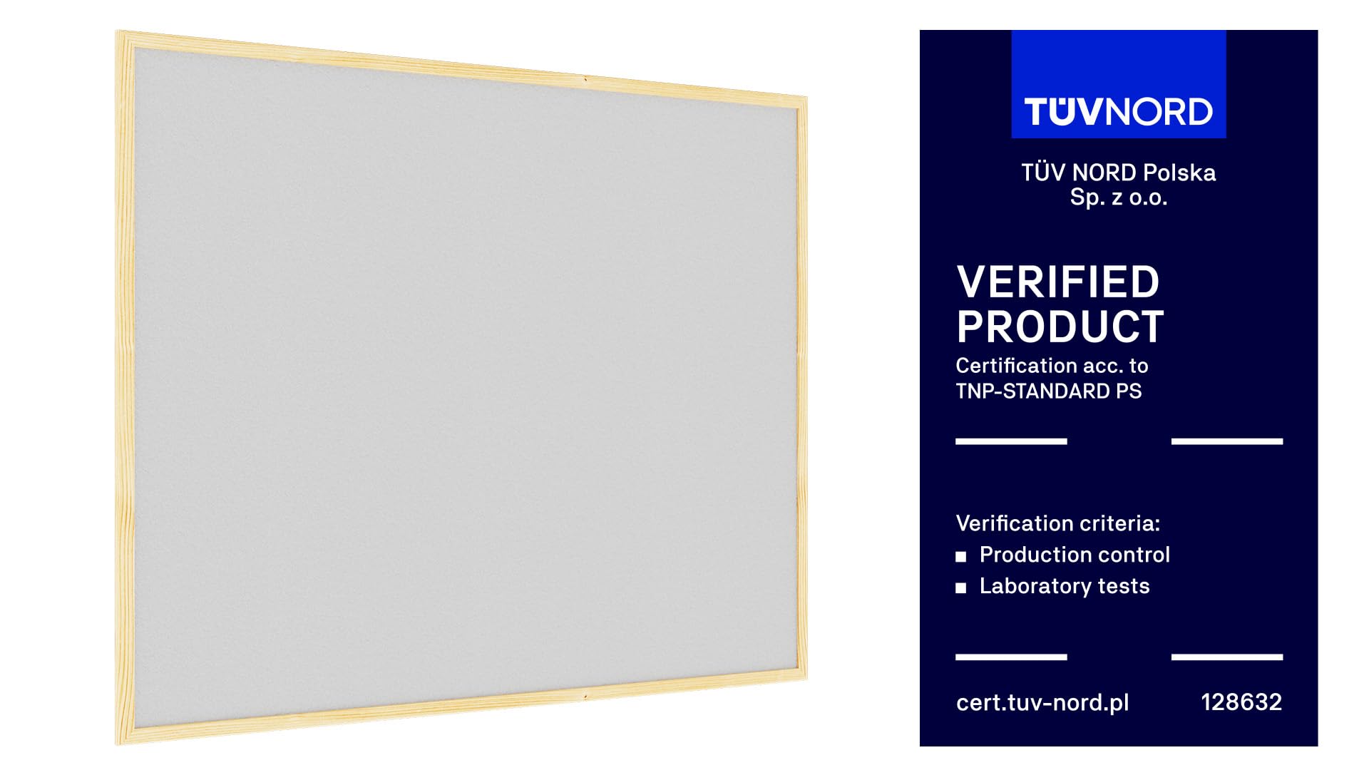 ALLboards Hellgrau Pinnwand mit Holz Rahmen 100x80cm Korktafel Korkwand Pinnwand Kork