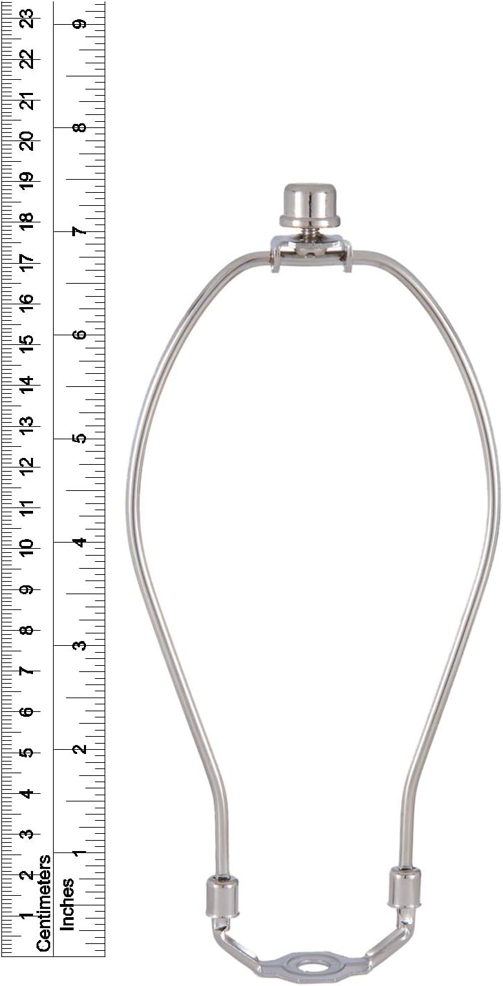 B&P Lamp® Nickel Plated Finish Table Lamp Wiring Kit with a 7 Inch Harp and 3-Way Socket