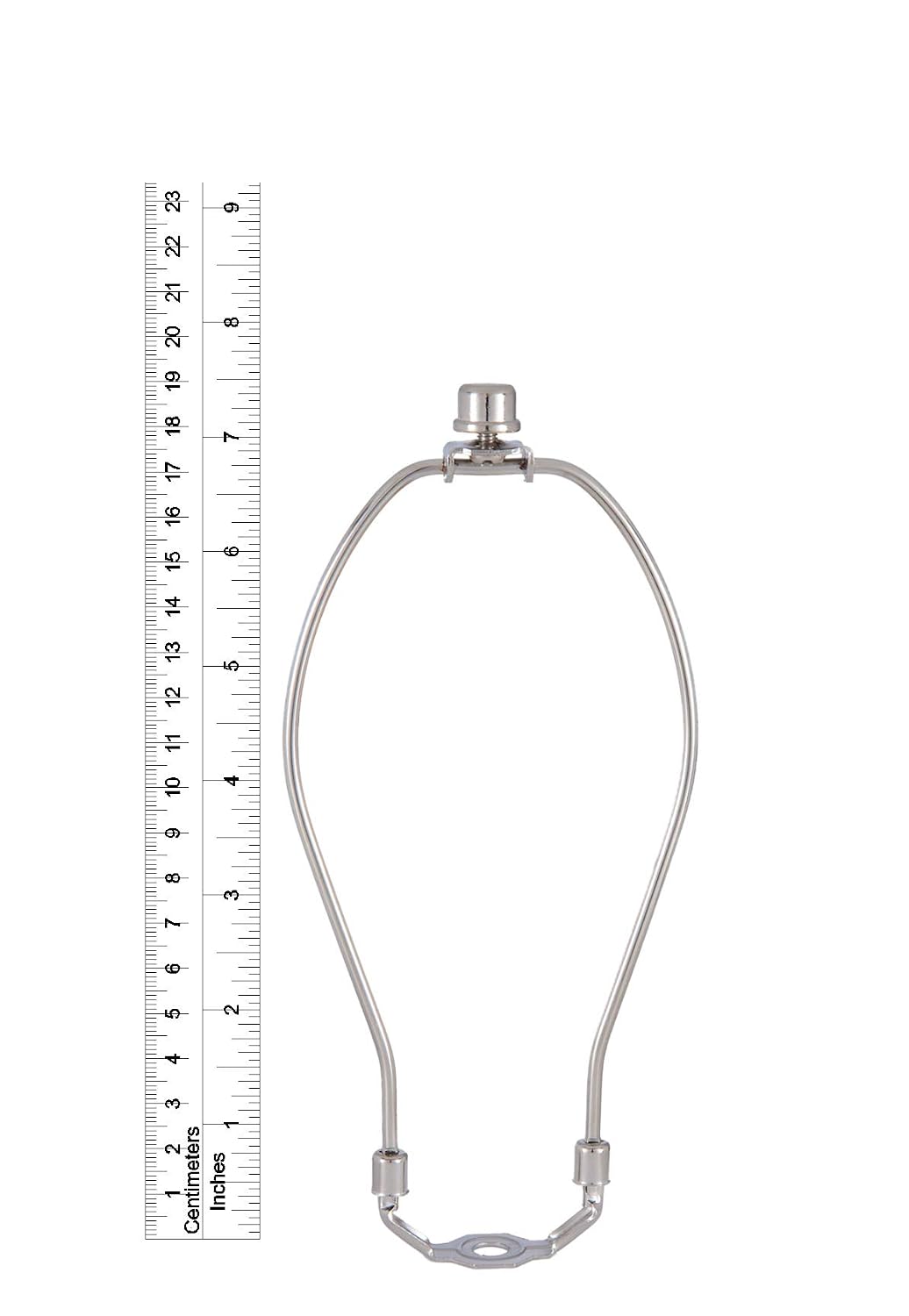 B&P Lamp® Nickel Plated Finish Table Lamp Wiring Kit with a 7 Inch Harp and Push-Thru Socket