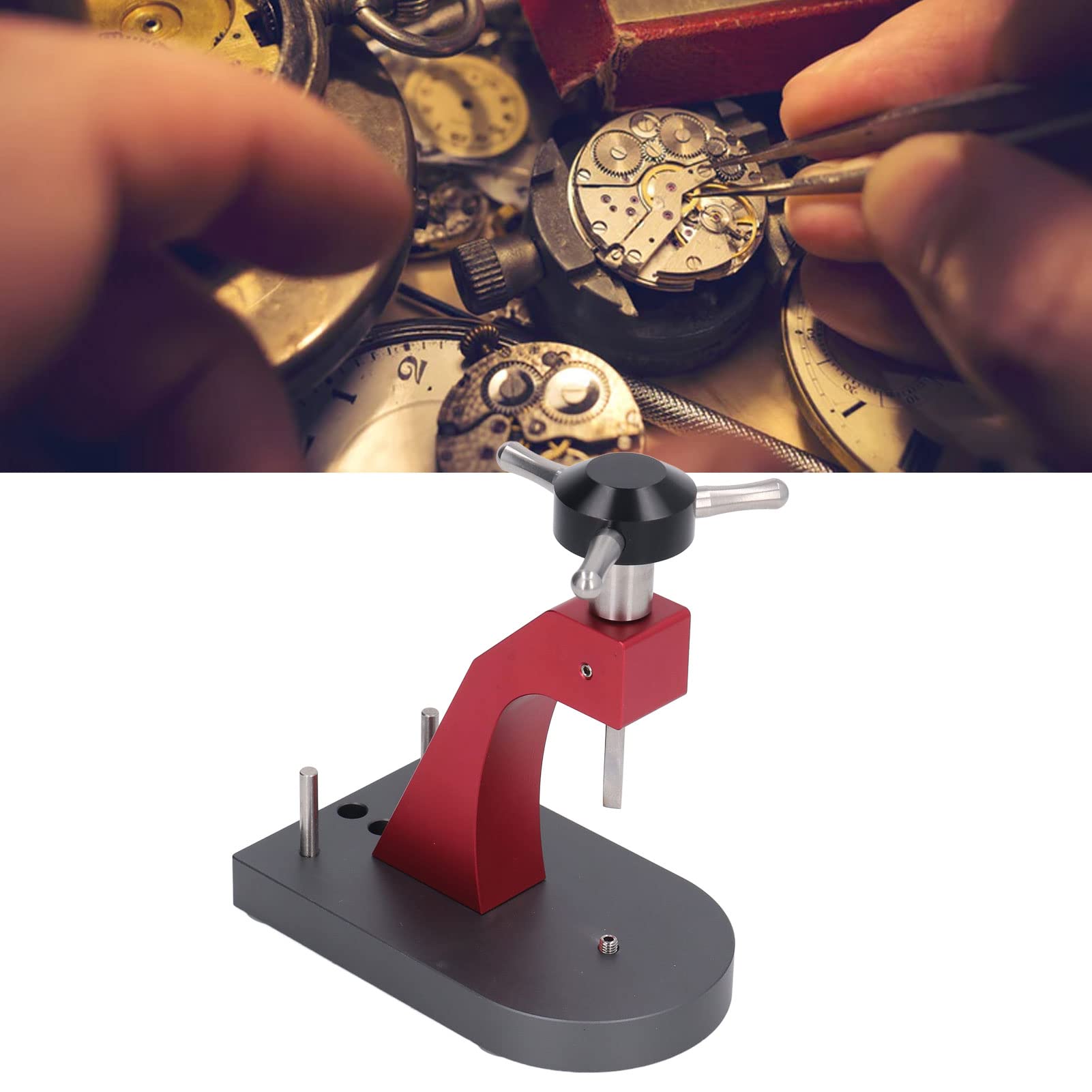 Abridor de caja trasera de reloj, herramienta universal para quitar parte trasera de reloj, kit de reemplazo de batería de aleación de aluminio con bloque de pulido, oreja de