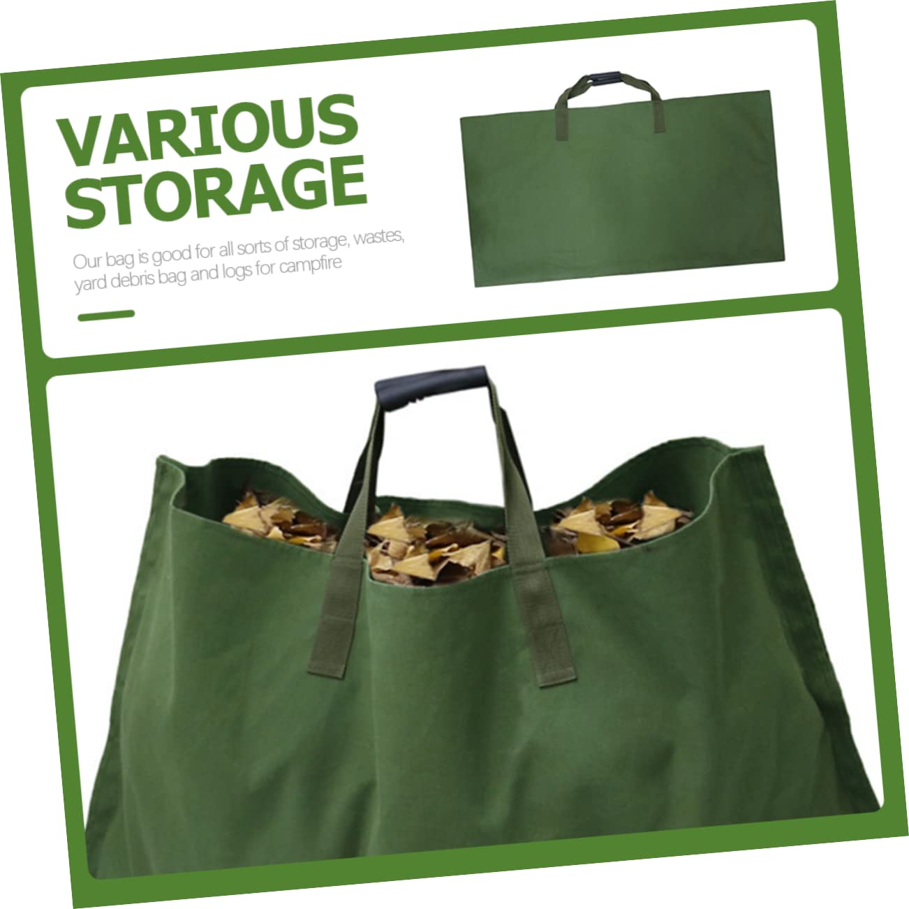 Bolsa Para Guardar De Jardín De Gran Capacidad Bolsa Para Desechos De Contenedor Recolección De Residuos De Jardín De Jardines y Limpieza De Caídas