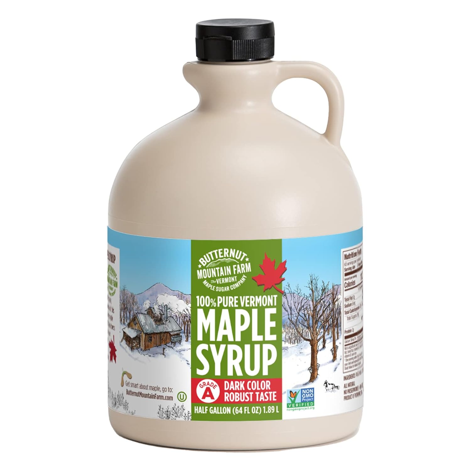 Butternut Mountain Farm Dark Robust Grade A Vermont Maple Syrup - 100% Pure - 64 fl oz