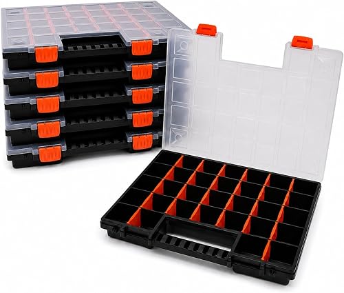 Lot de 6 boîtes de rangement 39,9 × 30,3 × 5 cm EMIX24.DE