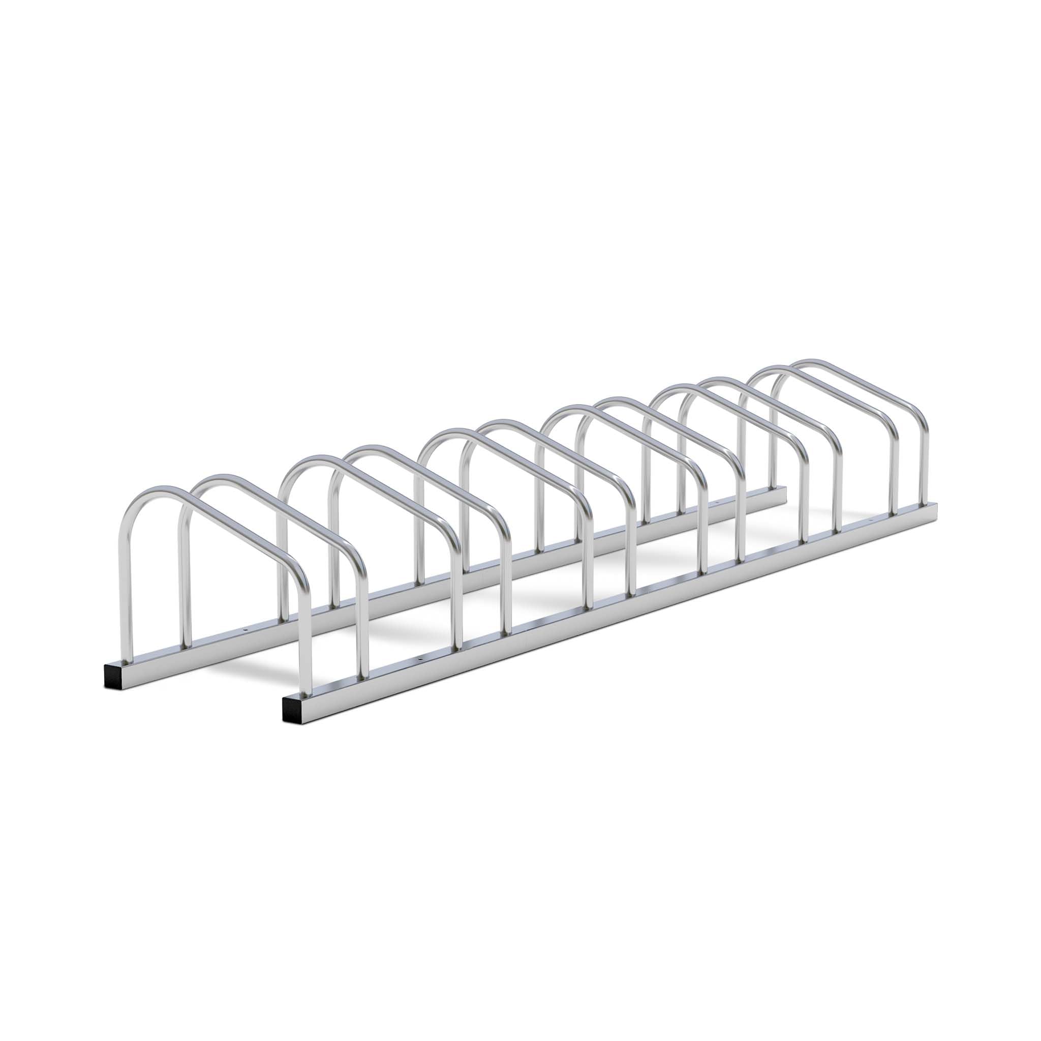 Fahrradständer für 6 Fahrräder 168x32x26,5cm aus verzinktem Stahl für drinnen und draußen geeignet für Boden- und Wandmontage Reihenparker Fahrradbügel