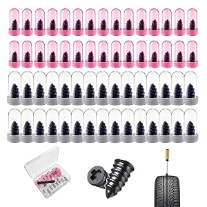 Tire Repair Rubber Nails Kit Vacuum Tire Repair Kits Spiral Rubber Screws Tire Quick Puncture Repair Tools for