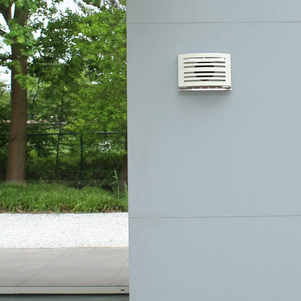 Premium Abluftgitter Lüftungsgitter Küchenabluftgitter Dunstabzugsgitter Anschlussstutzen Edelstahl Überdruckgitter mit isolierter Rückstauklappe (150mm, Weiss RAL9010)