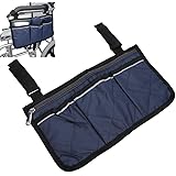 TMISHION+Wheelchair+Bag%2CLarge+Capacity+Mobility+Scooter+Wheelchair+Backpack+Hanging+Bag+Storage+Organizer+Armrest+Pouch+Handy+Bag+6Colors%28Navy+Blue%29