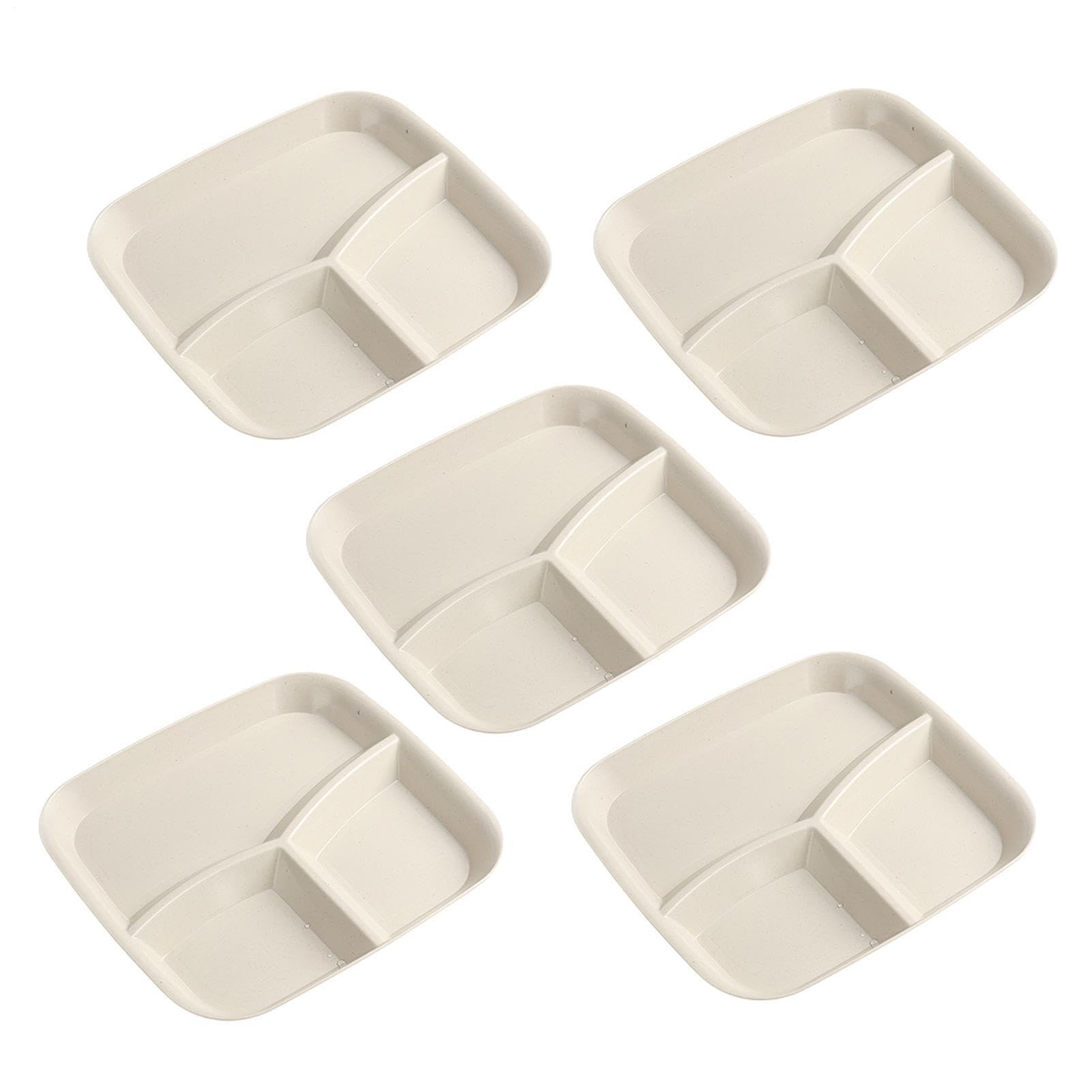 Assiettes à Divisions Plat de Service à 3 Compartiments