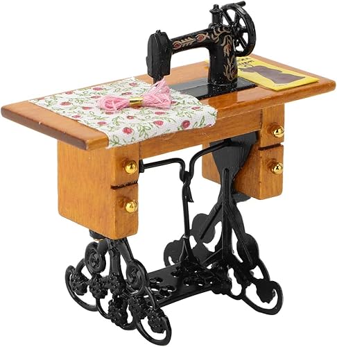 Máquina de coser de superficie lisa 112, máquina de coser para casa de muñecas, muebles de casa de muñecas, para muñecas 112