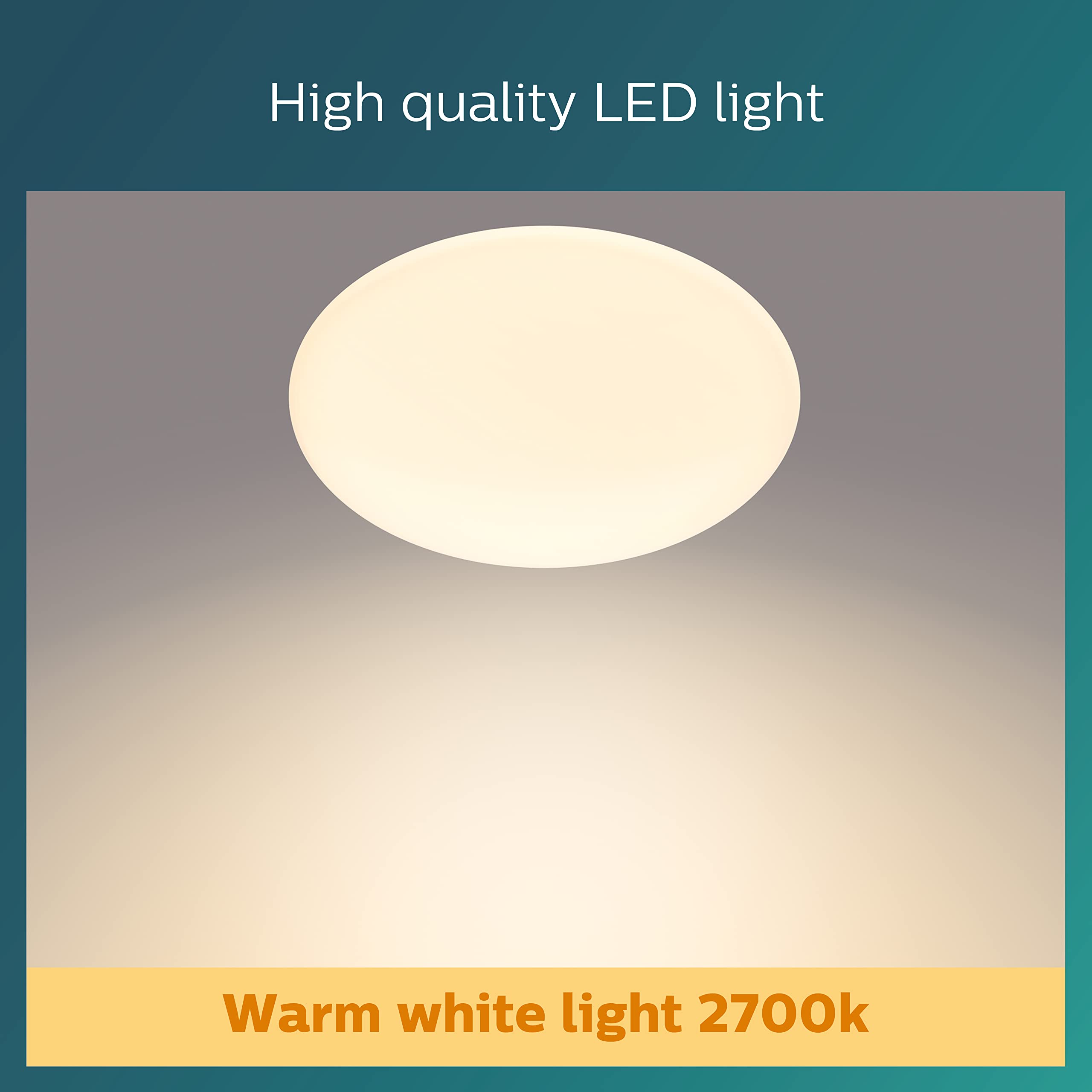 Philips LED Lampa sufitowa Moire 17W, 4000 K, biała, 15 000 godz. świecenia