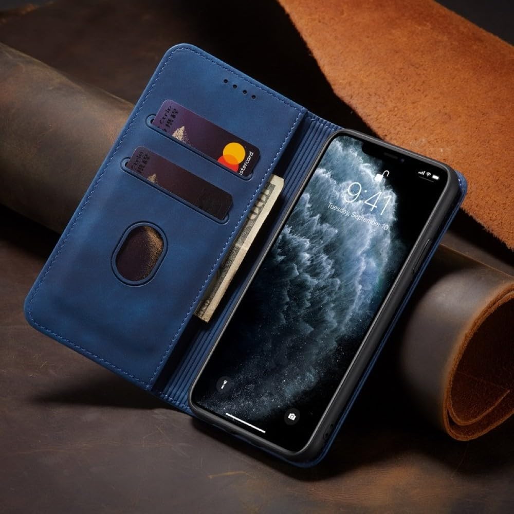 Generic Custodia Compatibile con Samsung Galaxy A57 5G (Nero) Custodia a Portafoglio in Pelle con Porta Carte con Tracolla