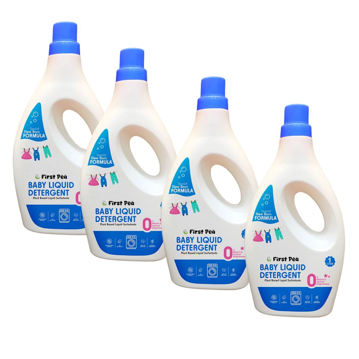 FirstPea Baby Liquid Detergent 1L Gentle Plant-Based & Hypoallergenic Laundry Wash | Safe for Newborns Soft on Skin Tough on Stains (4)-image-21