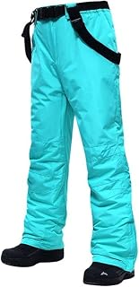 ZYZSTR Women's Skiing Pants Waterproof Insulated Ski Pants Hiking Waterproof Windproof Outdoor Snowboard Pants For Winter Sports Snowboarding (Color : Lake blue, Size : 3XL)