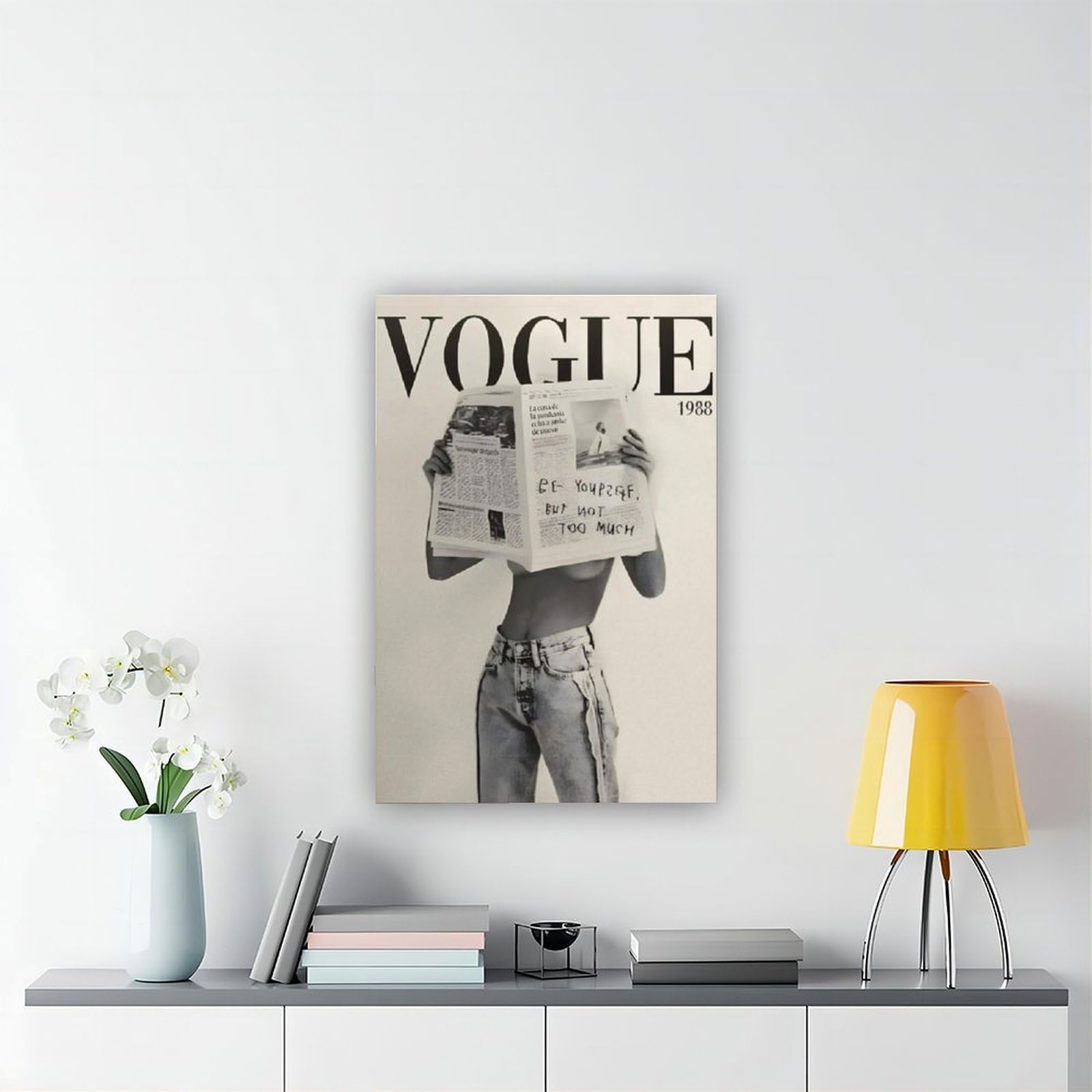 Poster sur toile tendance noir et blanc pour décoration de chambre à coucher, bureau, chambre, cadeau 60 x 90 cm