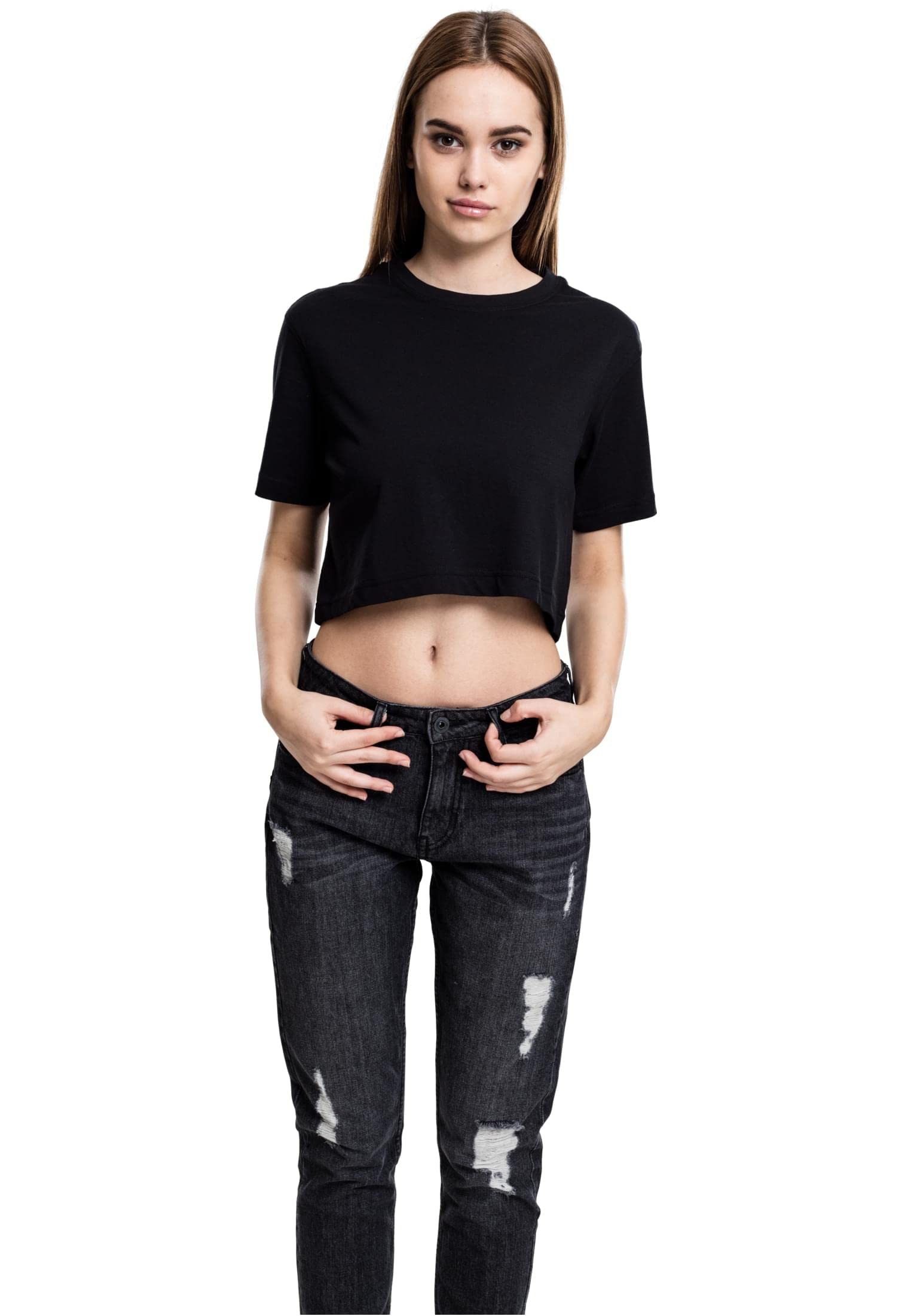 Urban Classics Maglietta da donna oversize, Maglietta a Maniche Corte, Donna, Nero (Black), M