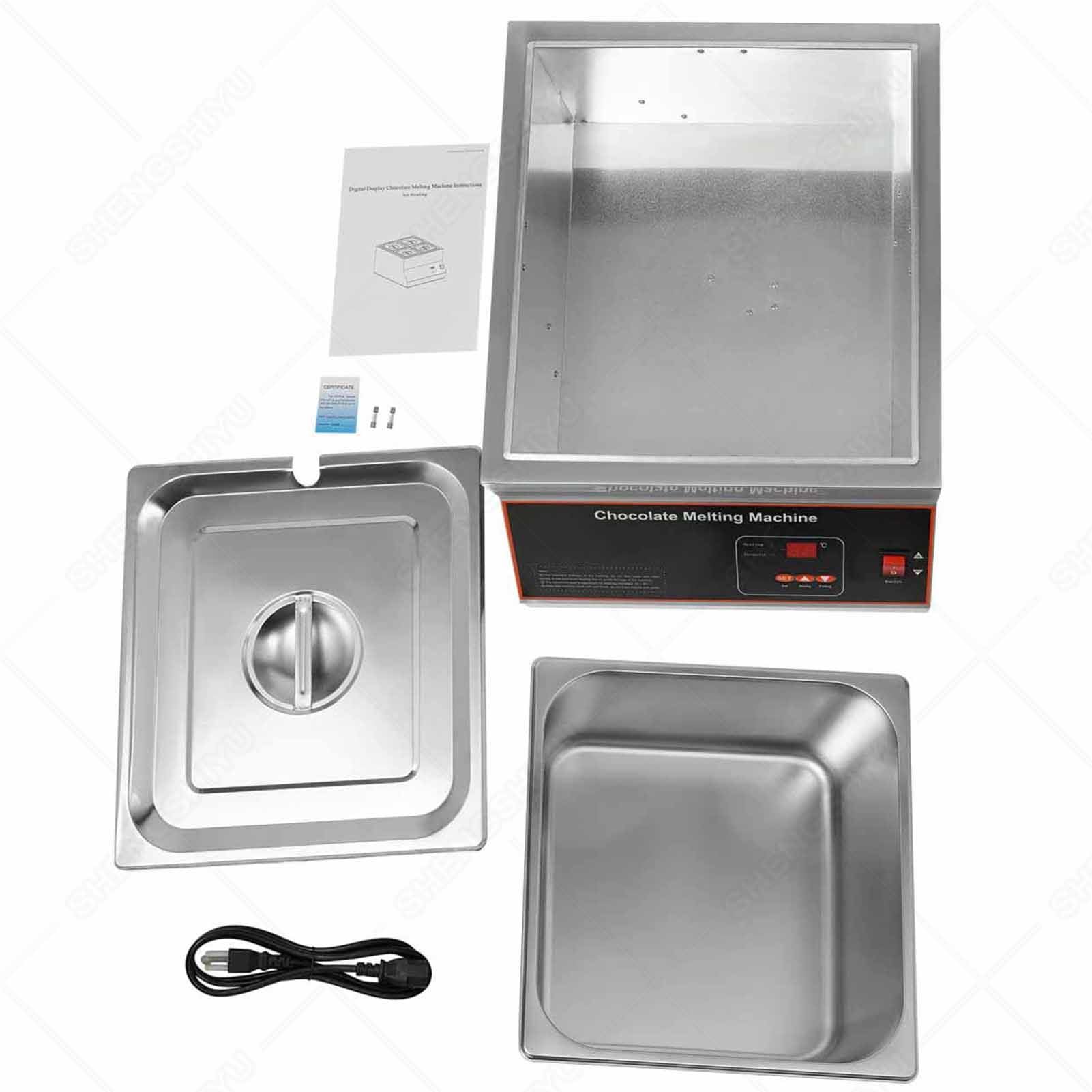 Temperatrice Cioccolato,Non Richiede Acqua,Controllo Temperatura Preciso 0~95℃,Riscaldamento Uniforme,Pentola Interna in Acciaio Inossidabile,Cioccolato da Sciogliere 1Pot