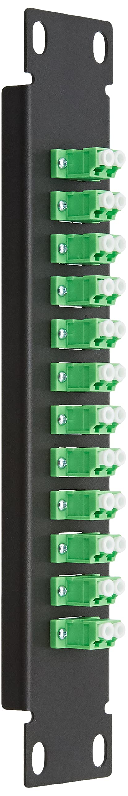Delock Panneau de Brassage Fibre Optique 10" 12 Ports LC Duplex Vert 1 U Noir