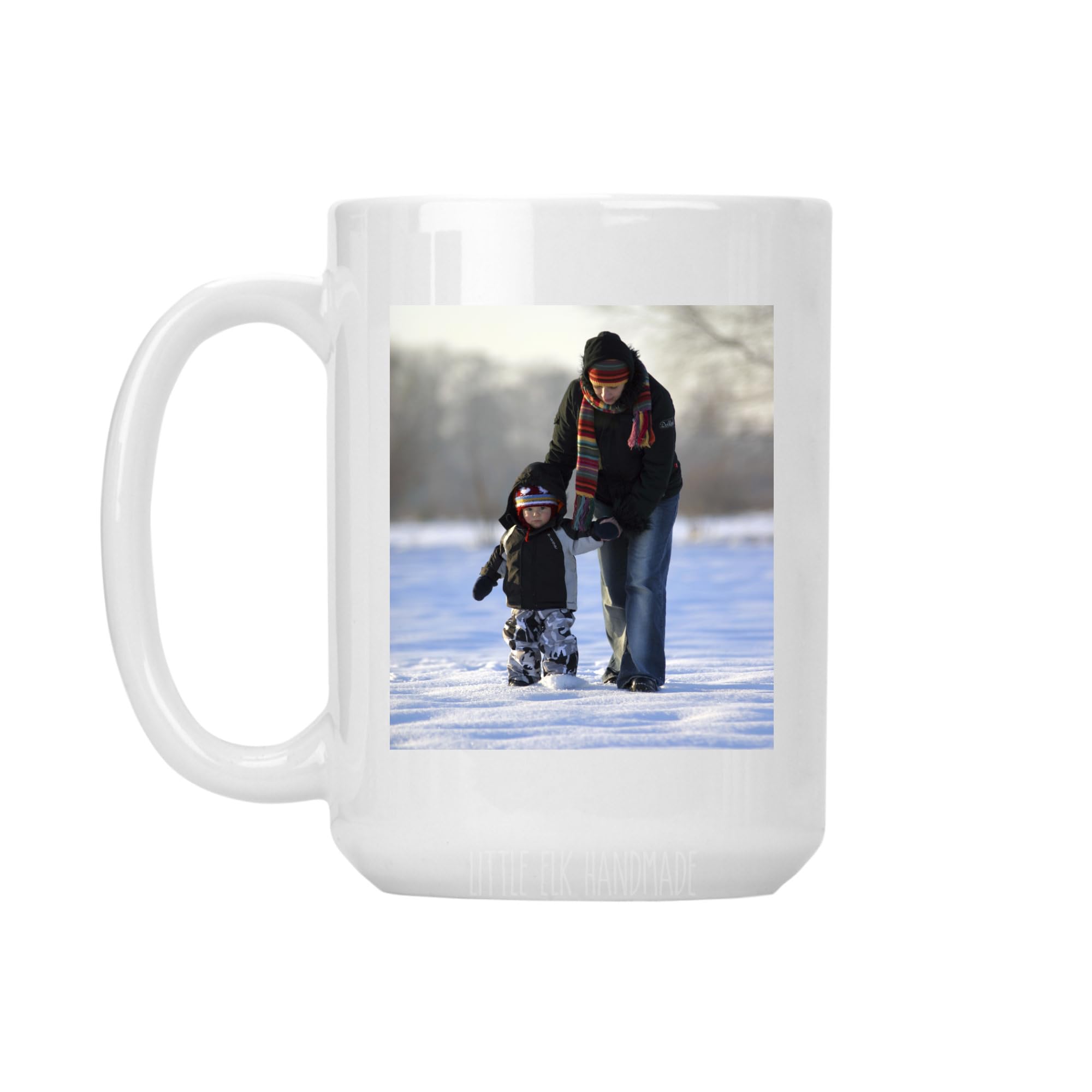 Amazon.com: Personalized Photo Mug- Upload Any Image And Add Text - Large  15 oz White Ceramic Coffee Mug Cup : Home & Kitchen