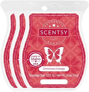 Christmas Cottage, Wickless Candle Tart Warmer Wax 3.2 Oz Bar, 3-Pack (3)