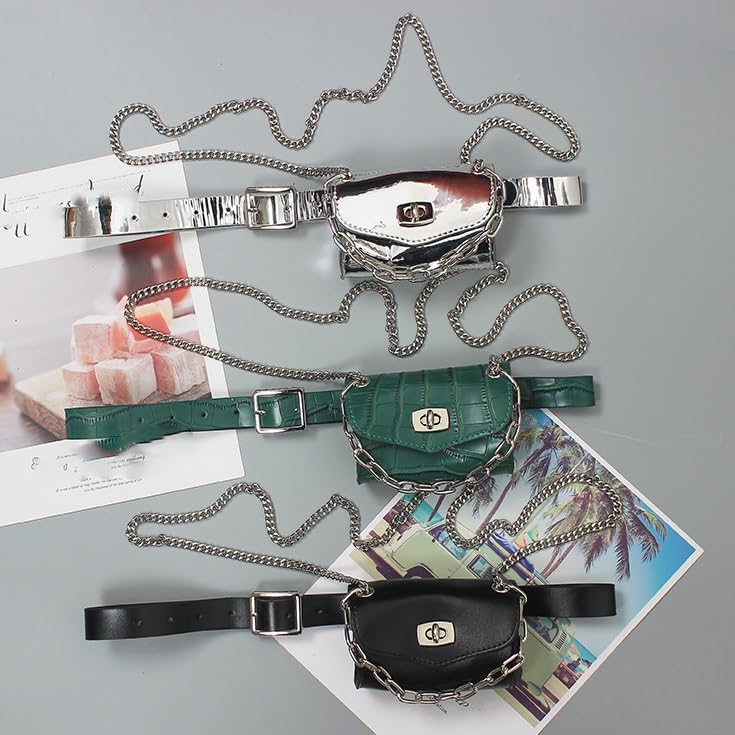 Small Bag Women's Bag New Personality Small Square Bag Casual Chain Single Shoulder Crossbody Bag(D)2