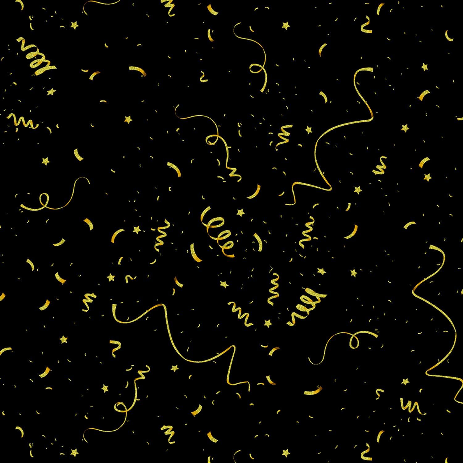 Timeless Treasures Winter Rose by Chong-A Hwang CM2900 Black Holiday Confetti w/Gold Metallic FABRIC, Mixed