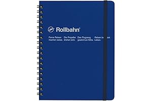 Rollbahn Blue Spiral Notebook: 5-1/2" Wide