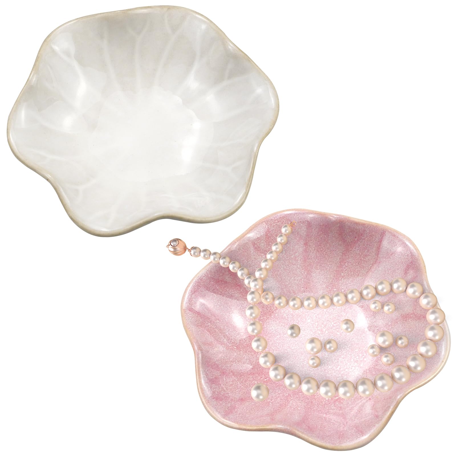 2 Pièces Plateau À Bijoux En Céramique Décorations De Mariage Pour La