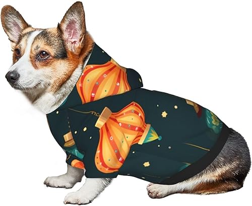 Miniatura 6 de Christmas Lights Chic 3D Dog Hoodies for Small Pets A Cozy Costume for Stylish Puppy Cosplay Delight L