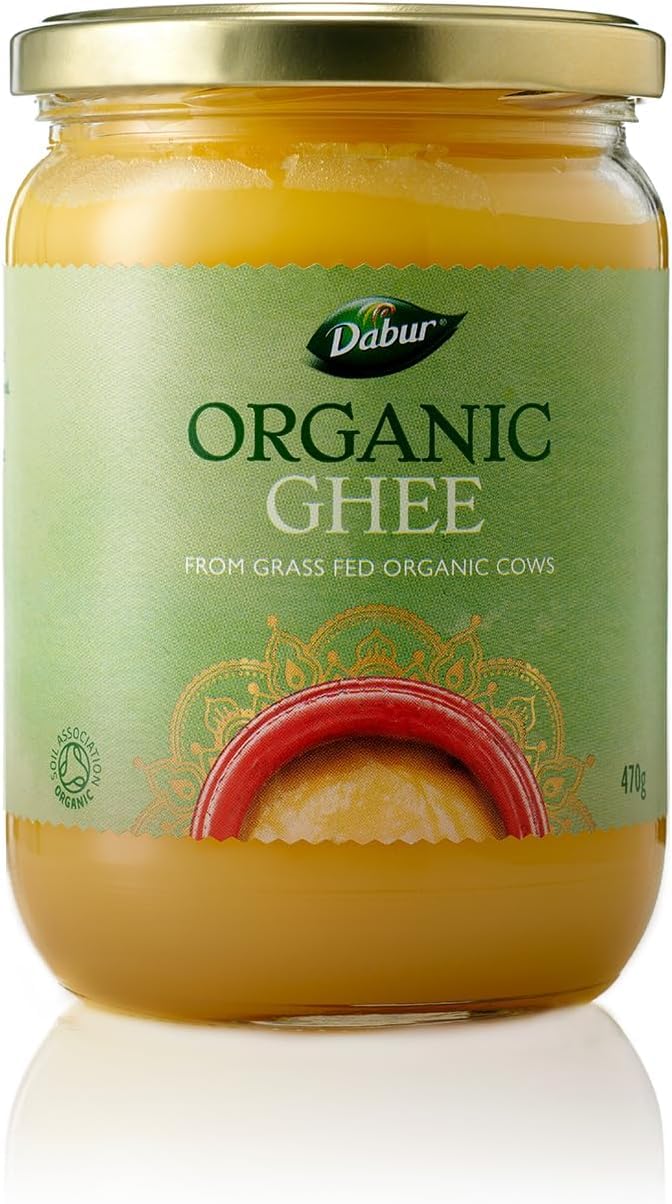 Dabur 1884 Organic Cow Ghee | Grass-Fed Cow | Ghee – Burro Chiarificato per Cucina e Ayurveda | 230 g / 470 g / 850 g