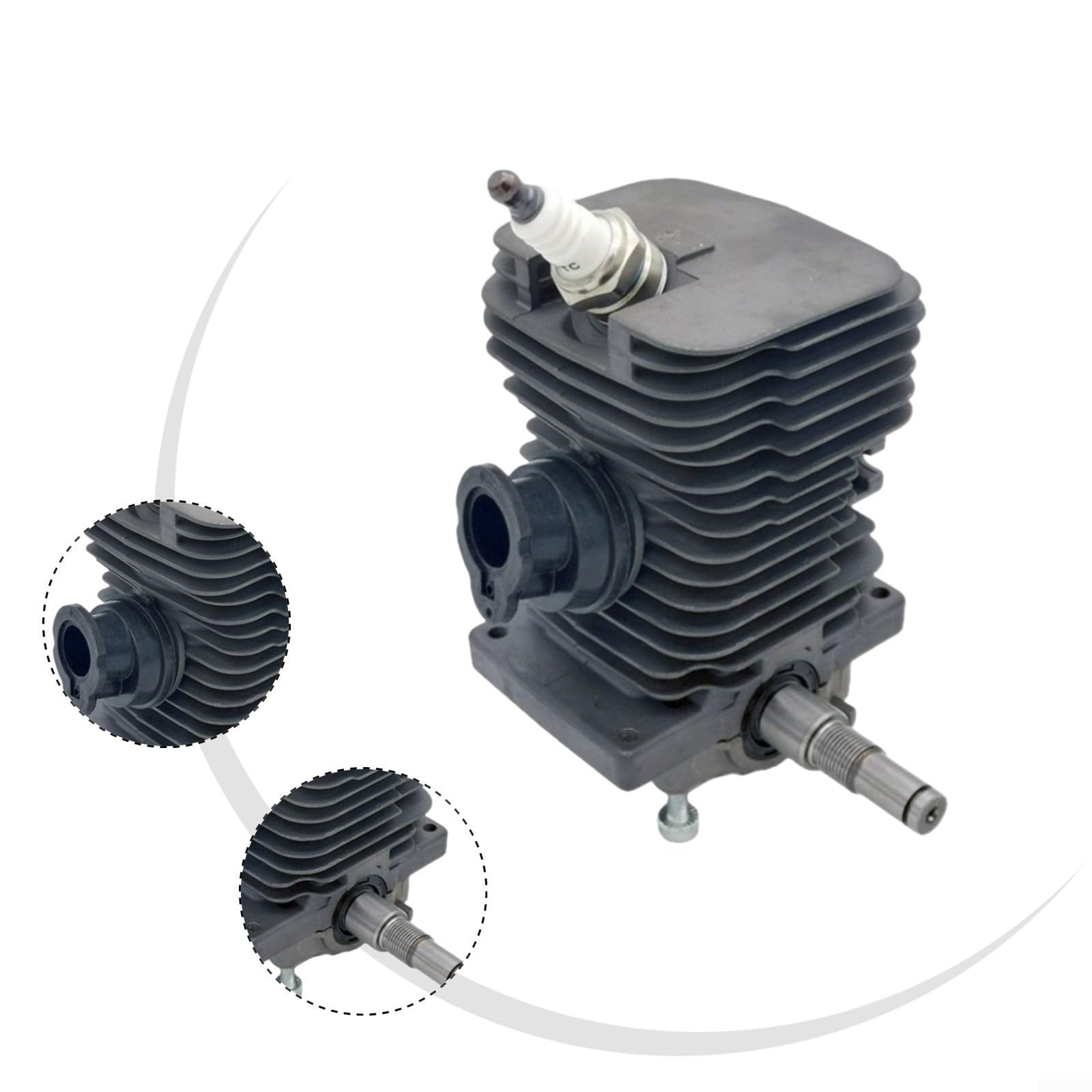 Kit cylindre et vilebrequin de rechange pour tronçonneuses MS170 MS180 avec étincelle pour récupération de performance (MS170 37 mm)