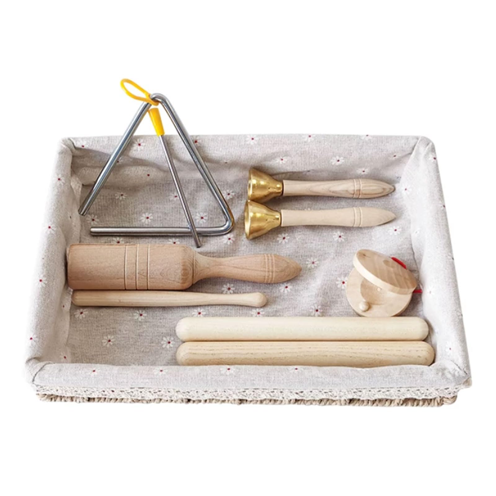 ttnmrc Montessori Wooden Xylophone, Chinese Folk Drum & Mixed Rhythm Instrument