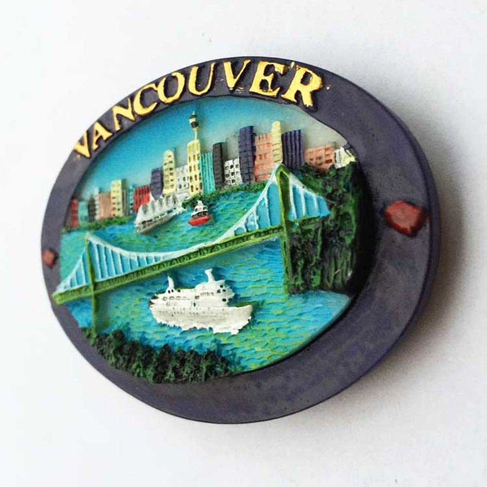 Wedare Magnete Frigorifero 3D Orso – Souvenir Vancouver Canada, 5x6,5 Cm, Resina, Regalo Da Viaggio